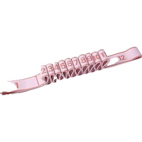 Cinturón de yoga, secciones ajustables, material resistente, rosa - 12 cuadrículas (1/2)