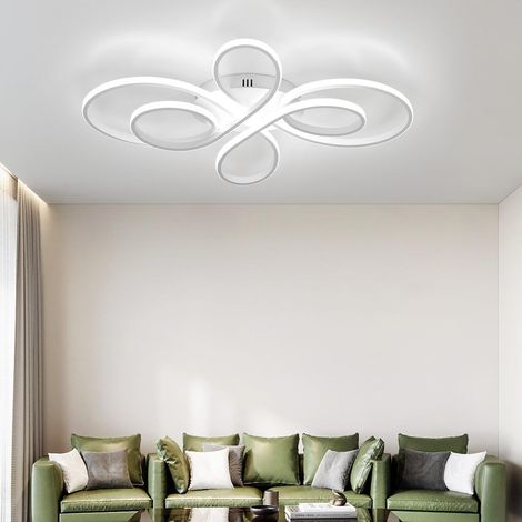Plafonnier LED 82 W 80 cm, lustre LED créatif en forme d'anneau floral, plafonnier moderne, lumière blanche 6 000 K (1/5)