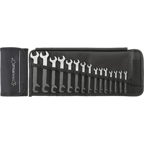 Stahlwille 96400651 12/15 PC Kit chiavi a forchetta doppie 15 parti Misura (metrica) 3.2 - 14 mm (1/4)