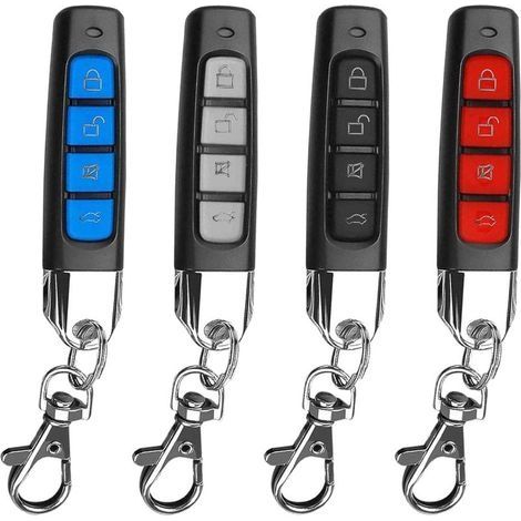 Duplicateur de télécommande 4 pièces, Remplacement à Distance de Porte de Garage 433MHZ, duplicateur de Porte de Garage à Boutons universels à Distance (1/5)