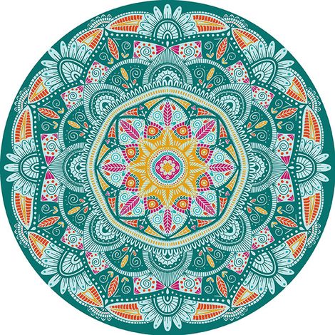 rondes 22 cm, lot de 3 Dessous de verre et sets de table multicolores pour casseroles et poêles chaudes (1/5)