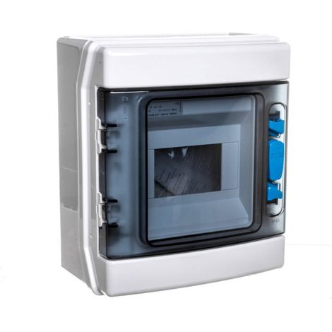 Quadro di distribuzione modulare 1x6 per montaggio superficiale, resistente ai raggi UV IP65, IKA-1/6-ST-UV 174188