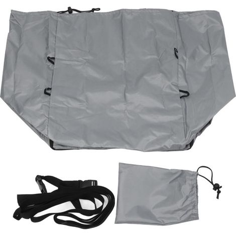 Couverture gonflable de pompe de chauffage de jacuzzi, tissu Oxford argenté 420D, résistant à l'eau et à la poussière, chauffage de Spa gris (1/5)