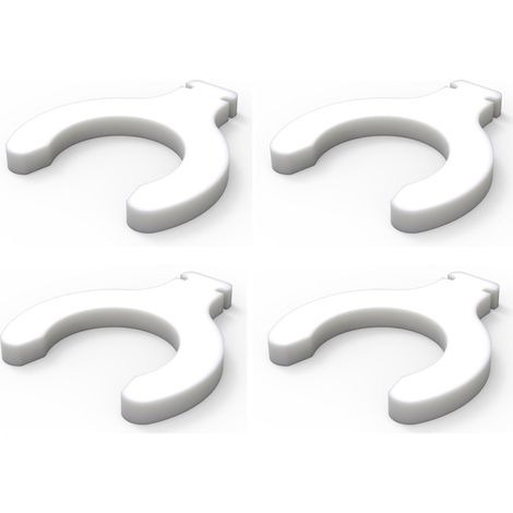 Lot de 4 clips pour radiateur plat - Compatible avec ZK00940001 - Support de radiateur pour fixation de cache-radiateur, console de radiateur et revêtement (1/3)