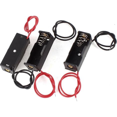 3 Pcs Rechange Double Câbles 1 x 23A 12V Batterie Boîtier Support Noir (1/2)