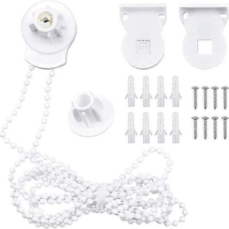 Fixations pour stores enrouleurs - Supports de 25 mm pour la réparation de stores enrouleurs - Kit de réparation - Accessoires de réparation de rideaux avec chaînette à billes et vis à fenêtre - Super (1/5)