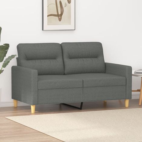 Canapé-Sofa à 2 places Gris foncé 120 cm Tissu 104469 (1/5)