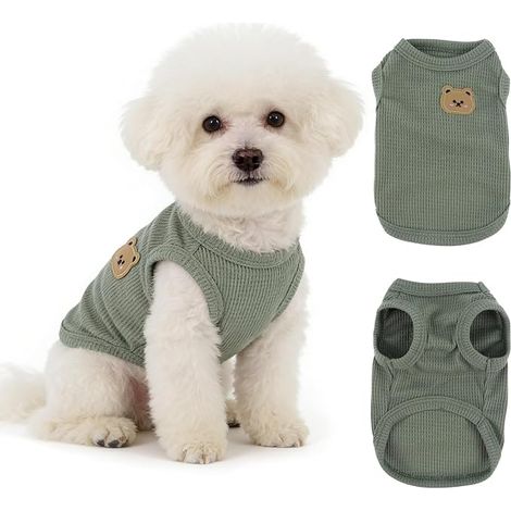 Vêtements pour Chiens, Chemise Respirante, Vert (L) Body Chien Post Operatoire Male Body Chien Post Operatoire Femelle Sans Manches pour Chiens et Chats (1/5)