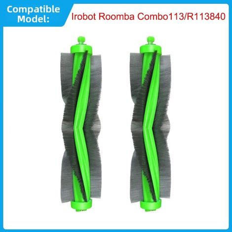 Brosse principale pour robot aspirateur iRobot Roomba Combo 113 R113840, brosse à rouleau de nettoyage à poils souples, 2 pièces (1/4)