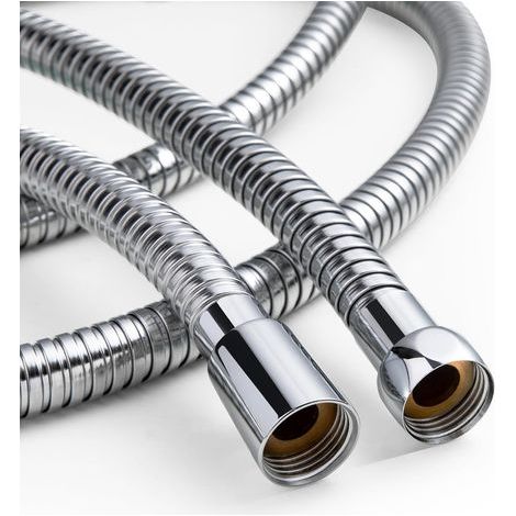 Flexible de Douche 1.2 m, Avec Protection Anti-torsion, Grand Flexible Douche de 11 mm de Diamètre,Tuyau Douche de Rechange Haute Pression en Acier Inoxydable, Chromé (1/5)