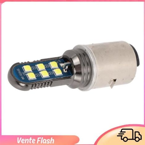 Dilwe Phare à DEL BA20D 12LED BA20D Phare LED LED Ampoules de Phares de Moto Moto Véhicule électrique Double Griffe auto tableau (1/4)