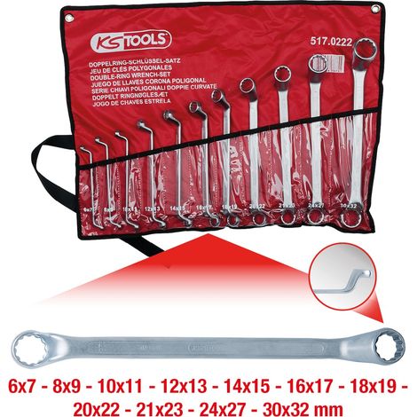KS Tools 517.0222 517.0222 Ringschlüssel 11teilig Schlüsselweite (Metrisch) 6 - 32 mm (1/5)