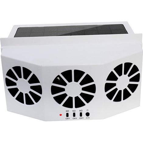 ifundom Ventilateur de Ventilation Voiture Solaire Abs 1200mah (1/5)