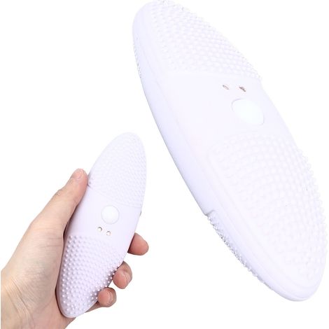 Nettoyeur ultrasonique, brosse exfoliante, nettoyeur multifonctionnel pour fruits et légumes, lave-linge, rechargeable par USB, blanc. (1/5)