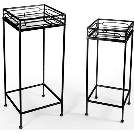 Set due tavolini in metallo cm 30x70 e cm25x60 (1/4)