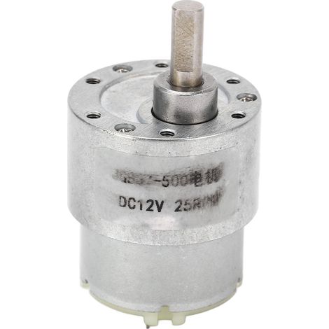 12-V-Gleichstrom-Getriebemotor, 25 U/min, selbsthemmendes Untersetzungsgetriebe, Schneckengetriebeturbine für Maschinen (1/5)