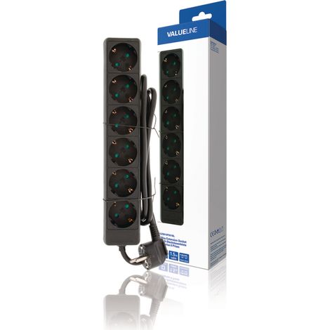 Valueline VLES615F001BL Stekkerdoos 6-wegs 1,50 M Noir (1/5)
