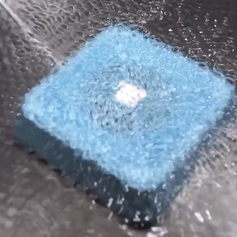 Lave-vaisselle à ultrasons, mini lave-fruits et légumes ménager, nettoyeur de verres et de bijoux, lave-vaisselle portable cube USB, bleu. (1/5)