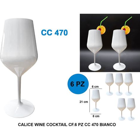 Gold Plast Calice Wine Cocktail 470 Cc Bianco