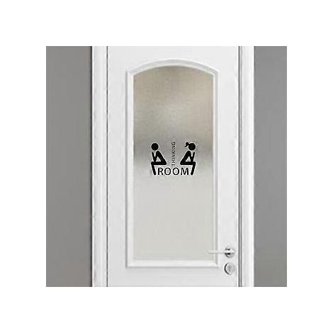 SZTXJ 2er-Set WC-Aufkleber für Badezimmer, Waschraum, Toilette, Wanddekoration für Zuhause, Kinderzimmer, Wohnzimmer, Büro