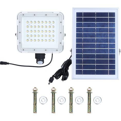 Projecteur LED solaire, étanche, pour éclairage extérieur de jardin ou de rue (1/5)