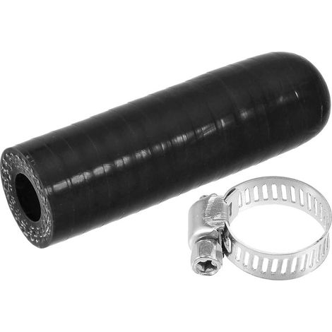 1 lot de bouchons en silicone de 10 mm ID avec pince pour liquide de refroidissement de voiture, chauffage, dérivation, port d'eau sous vide, noir (1/5)