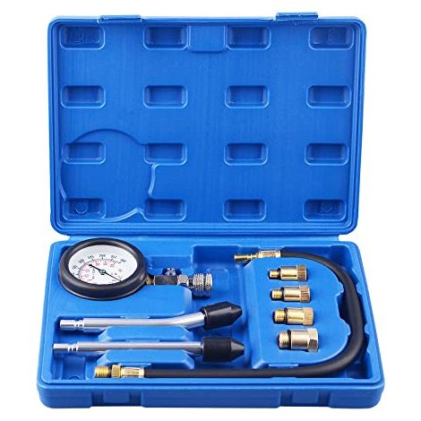 Tester di compressione, scatola misuratrice di compressione, set di compressori per tutti i motori. Due modalità di test: Bar e PSI (1/5)