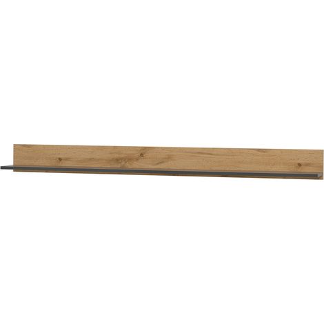 Wandboard CRISP-61 in Wotan Eiche Nb. mit Absetzungen in anthrazit, B/H/T: ca. 170/15/20 cm (1/3)