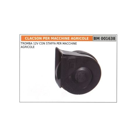Tromba 12V con staffa per macchine agricole codice 001638