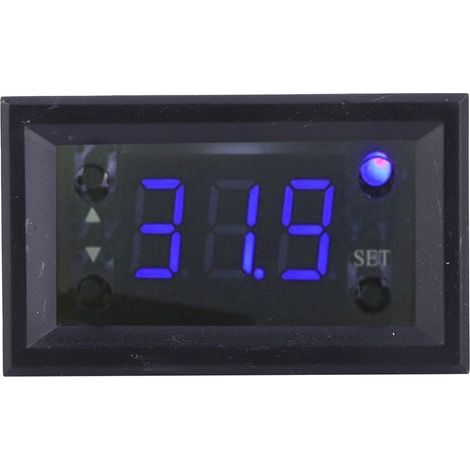 Régulateur de température numérique W1218, thermostat 12 V CC, -20 à 100 °C, voyant bleu, 12 V CC (1/5)