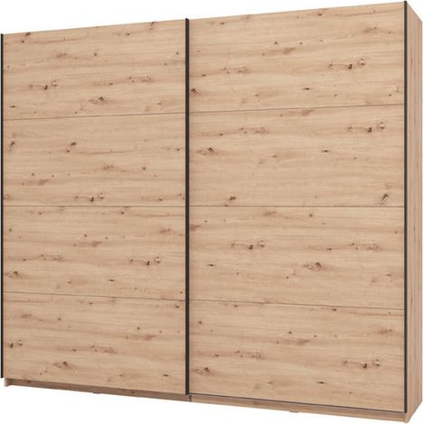 Guardaroba Grande Salemi, Armadio Camera da Letto 2 Ripiani, Appendiabiti, 2 Ante, 245x217.5h cm Marrone Rovere Nodi