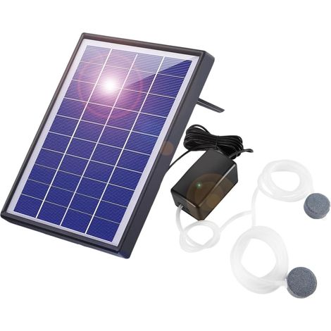 6W Pompe d'aérateur d'étang Solaire, aérateur d'étang extérieur, aérateur Solaire à Piles pour Aquarium de Recirculation d'eau d'étang de réservoir de Poissons Rouges de Jardin (1/5)