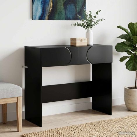 vidaXL Table console Noir 96,5 x 38 x 75 cm Bois d'ingénierie (1/5)
