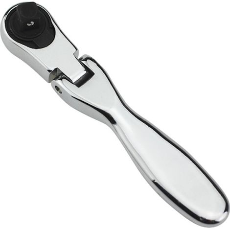 Mini chiave a cricchetto da 1/4 di pollice, chiave a cricchetto reversibile a 72 denti in acciaio al cromo vanadio con bussola e portainserti a doppia testa per spazi ristretti