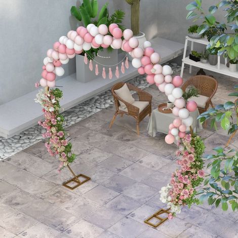 Arche de jardin arche de plantes grimpantes pour mariage, anniversaire, cérémonie et banquet acier doré (1/5)