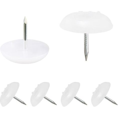 16 chair leg glides, furniture glides, anti-slip pads, for nailed furniture and to protect floor legs, 18 mm