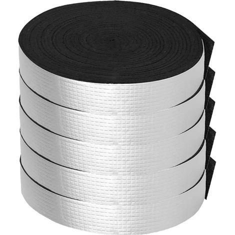 Mousse d'aluminium autocollante Bandes isolantes for canalisations, 60/10M, mousse, feuille d'aluminium, antigel, Protection contre l'incendie, tuyaux auto-adhésifs imperméables, manchon de ruban (1/4)
