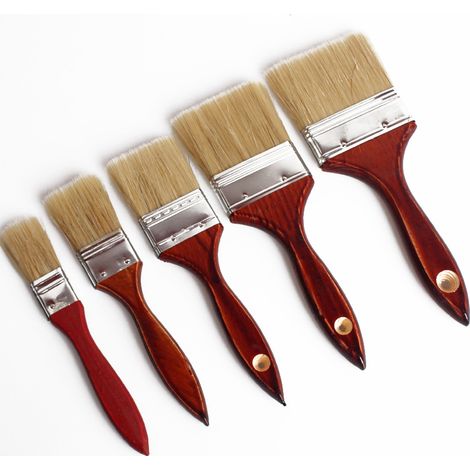 Brosses en bois multifonctionnelles, lot de 5, 25/38/50/65/76 mm (1/5)
