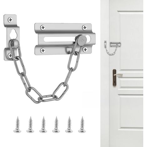Lot de 1 Crochets de Porte de Grange, Crochet et Loquet à œillet, Verrou de grange coulissante, Crochet Cabine en Acier Inoxydable, Verrou de Porte Interieure Avec Vis de Montage (1/5)