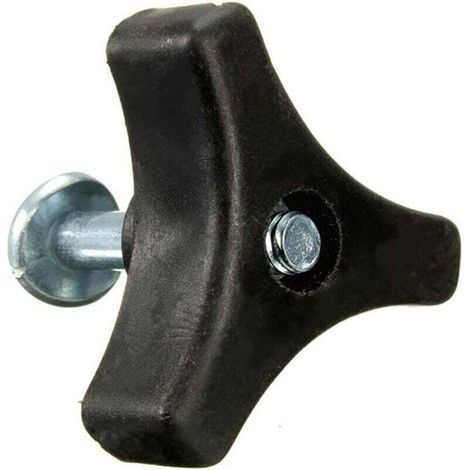 2 poignées triangulaires pour tondeuse à gazon, vis, écrou, boulon - Pièces de rechange pour outils de jardinage - Accessoires pour machine à gazon/tondeuse à gazon Honda (noir)