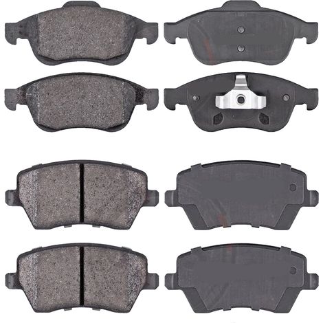 KIT PASTIGLIE FRENO ANTERIORI E POSTERIORI compatibile con OPEL ANTARA A (L07) / PASTIGLIE FRENANTI AUTO OEM P 10 003,P 10 004 / SOSTITUZIONE DIRETTA / BASSA POLVERE / SILENZIOSO