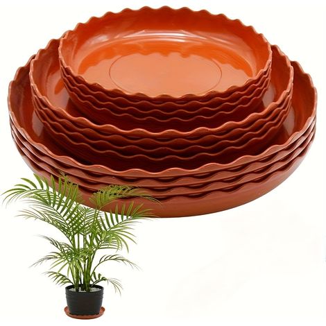 [Soucoupes pour plantes durables] Lot de 12 soucoupes rondes pour pots de fleurs — Récupérateurs d'eau / Bacs de rétention (1/5)