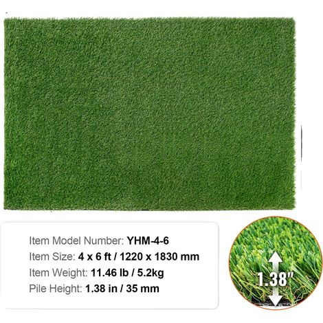 Tapis en Herbe Artificielle, Matériau PE Durable, Design Facile à Nettoyer, 4x6ft 1pcs (1/2)