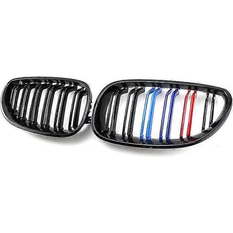 2-teiliger Frontgrill im M-Look, glänzend schwarz, für BMW 5er E60 E61 M5 520i 535i 550i (2003–2010)