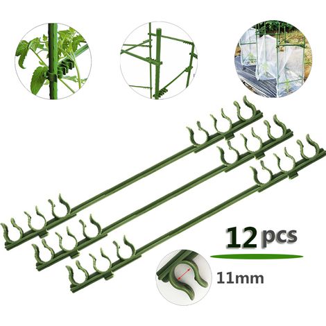 (12 pièces adaptées aux tuyaux ronds de 11 mm) Support de culture de tomates pour balcon (1/5)