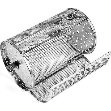 Panier à rôtisserie, tambour de cuisson en acier inoxydable, panier pour four à air chaud, rotatif à 360°, pour cacahuètes, grains de café, grillades, noix, cuisine à faire soi-même (1/4)