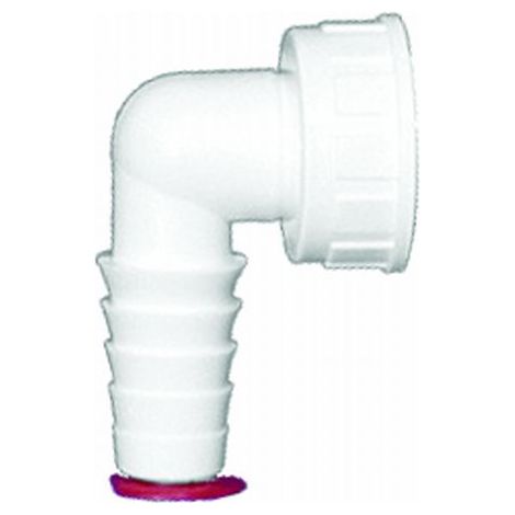 Gomito portagomma per lavatrice 1'x3/4' con guarnizione piatta