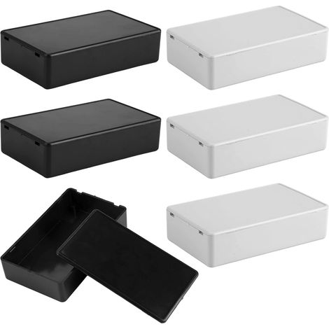 6 Boîtes Dérivation Électronique 100×60×25mm Plastique, Avec Couvercle Boîtier Isolant Pour Montages Électroniques, Câblages Et Petits Projets Électriques (1/5)
