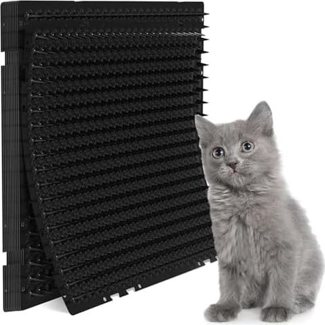 Lot de 10 Tapis Anti-Intrusion pour Jardins  Répulsif Chats, Chiens Pointes Douces Durable 42x34cm Protège Plantes et Extérieur Résistant aux Intempéries (10, Noir) Noir -