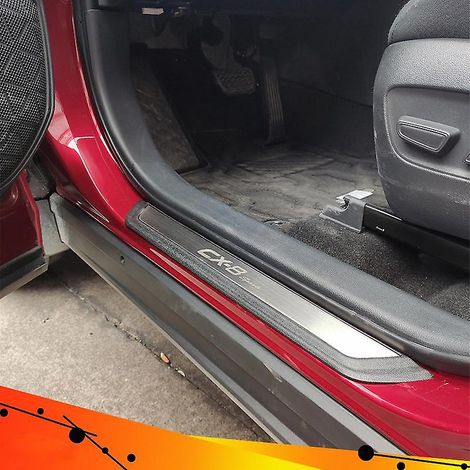 Accessoires automobiles : Plaque de seuil de porte pour Mazda CX-8 2019-2024, protection de seuil de porte ( ) (1/5)